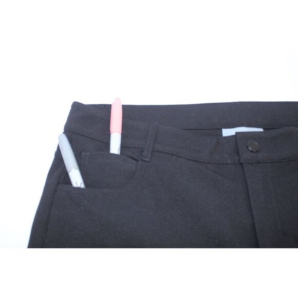 Athleta Ponte Classic Pants Women's 14 Black Casual Ankle Pockets Relaxed Fit - Picture 14 of 16